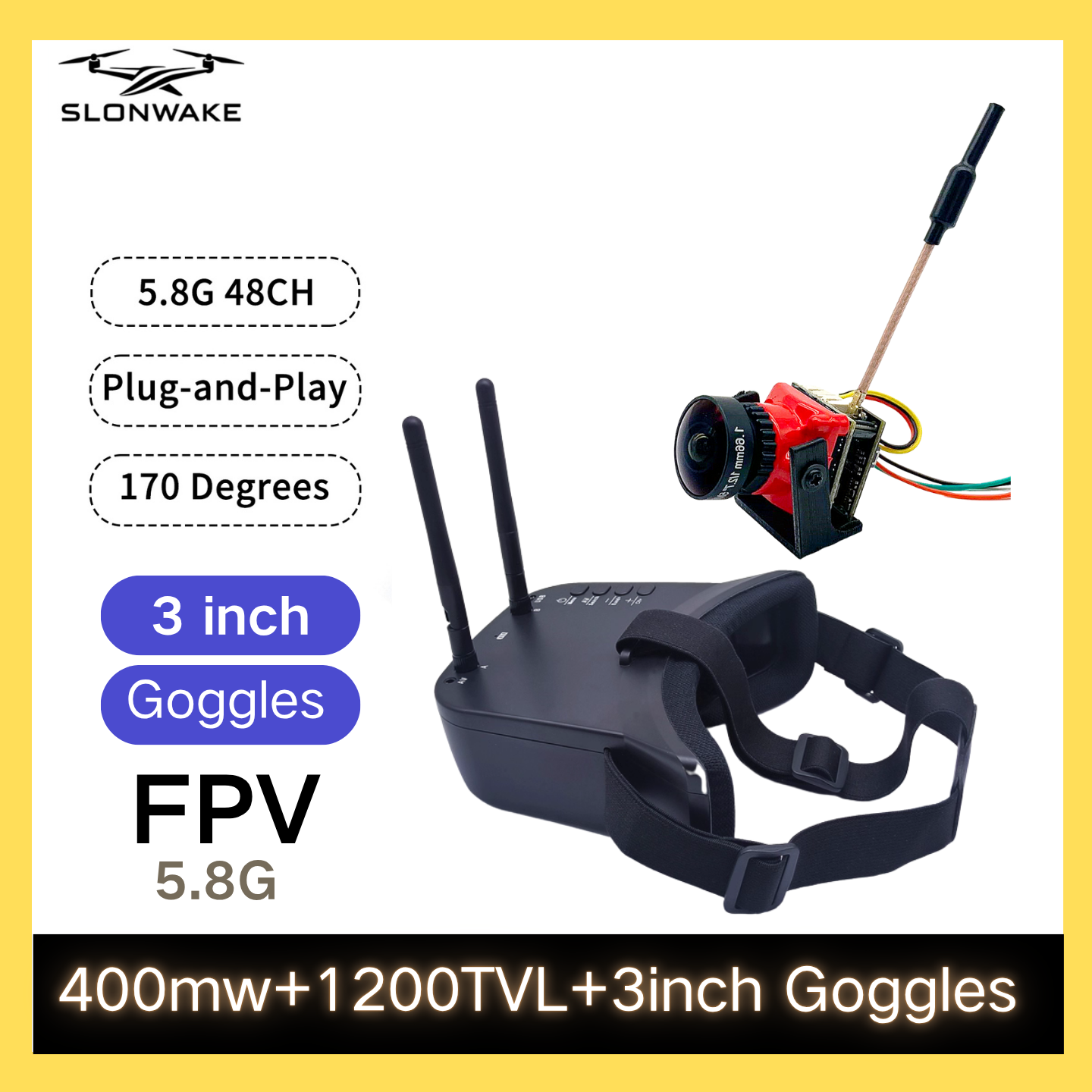 Fpv Drone Frame - SLONWAKE 5.8G 48CH FPV 400mw VTX