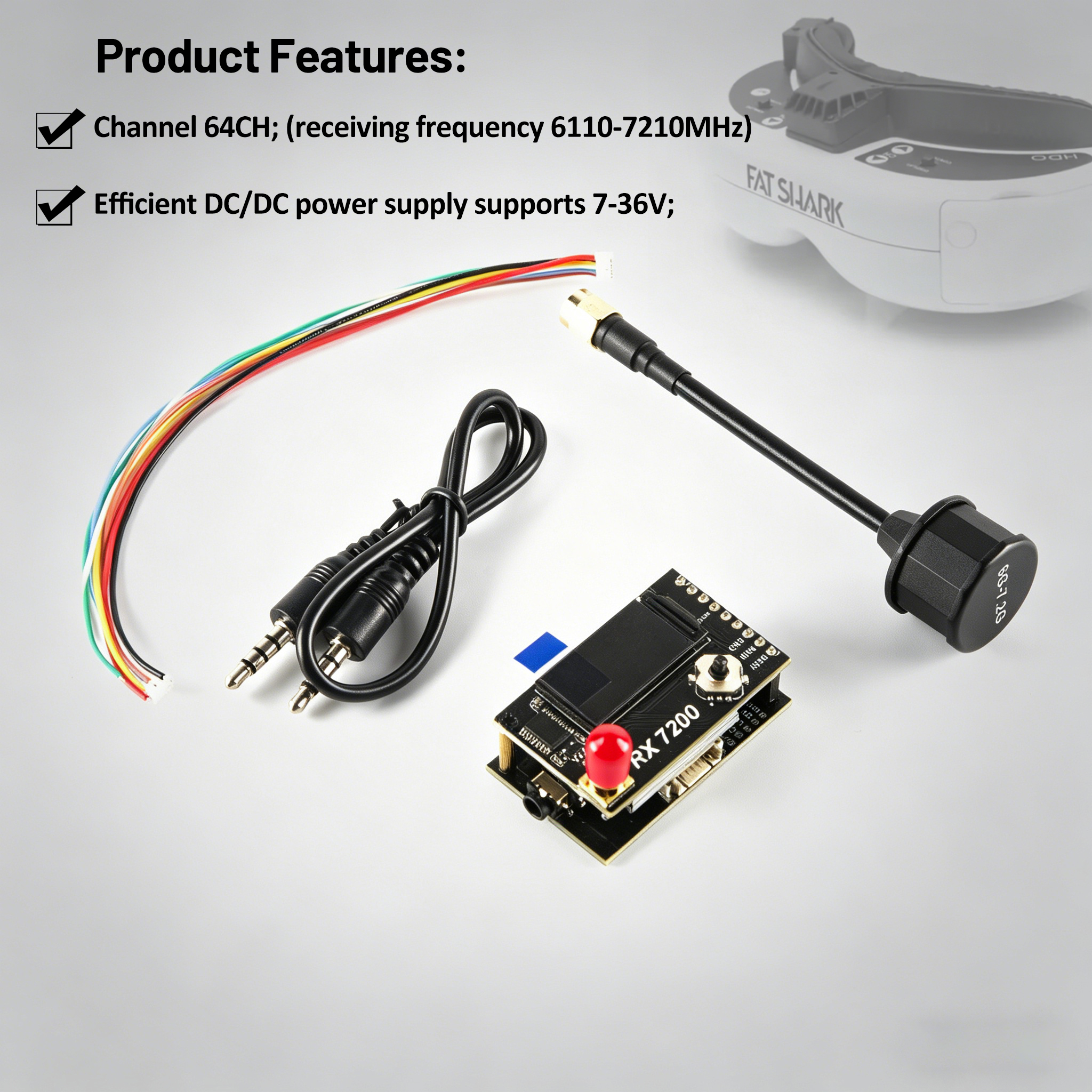 Module récepteur vidéo 7.2G 64 - Fpv Drone Goggles avis et prix