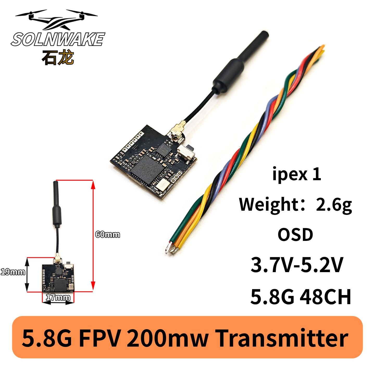 SLONWAKE Nano 5.8G 48CH 200mW  - Fpv Drone Frame avis et prix