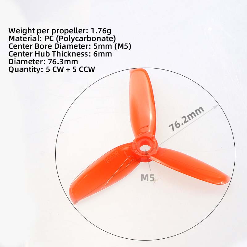 Hélices de 3 pouces 3050, 5CW  - Fpv Drone Propeller avis et prix