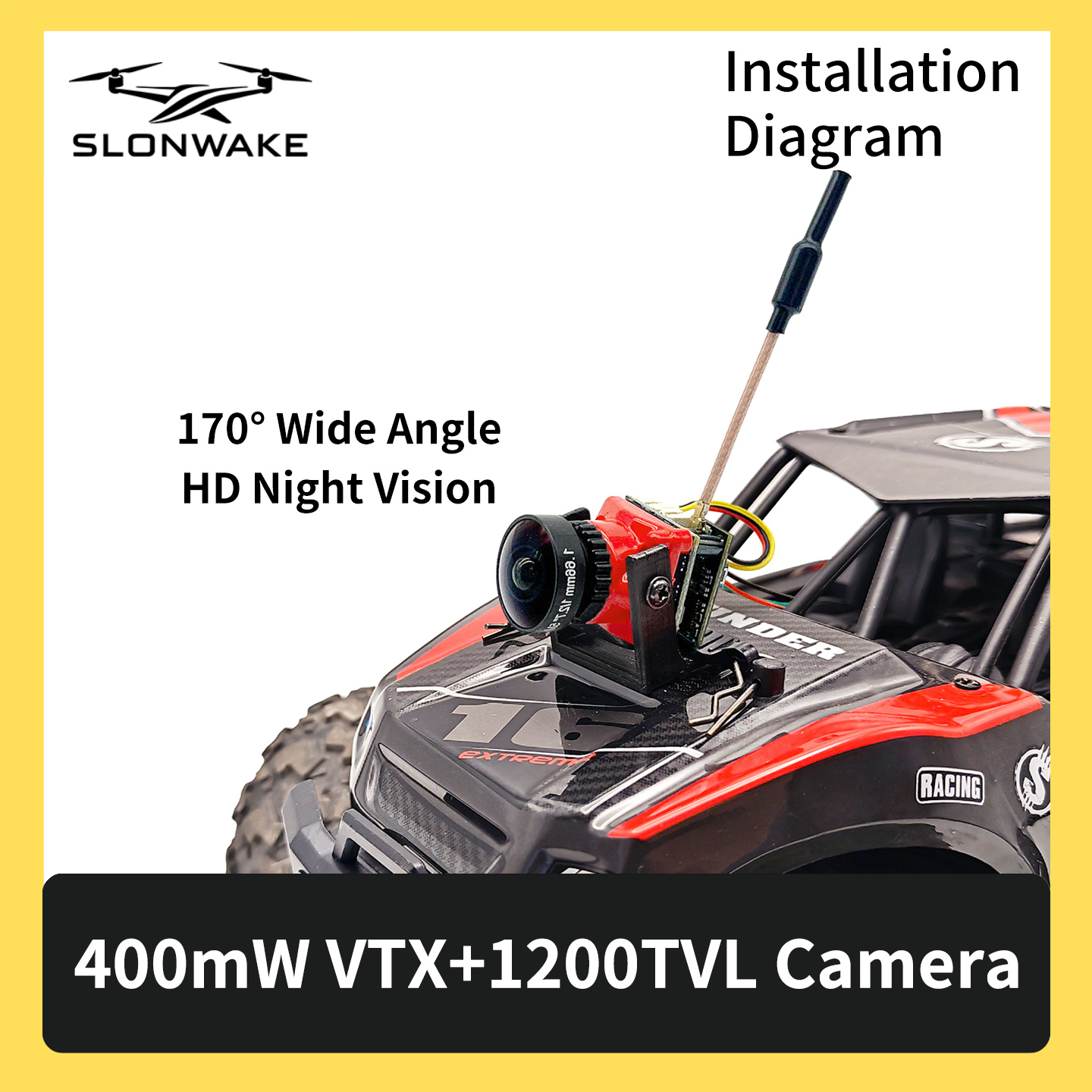 SLONWAKE 5.8G 48CH FPV 400mw V - Fpv Drone Frame avis et prix